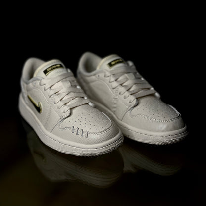 Close-up of Air Jordan 1 Method of Make Light Legend Brown — premium tumbled leather and detailed stitching for a refined finish