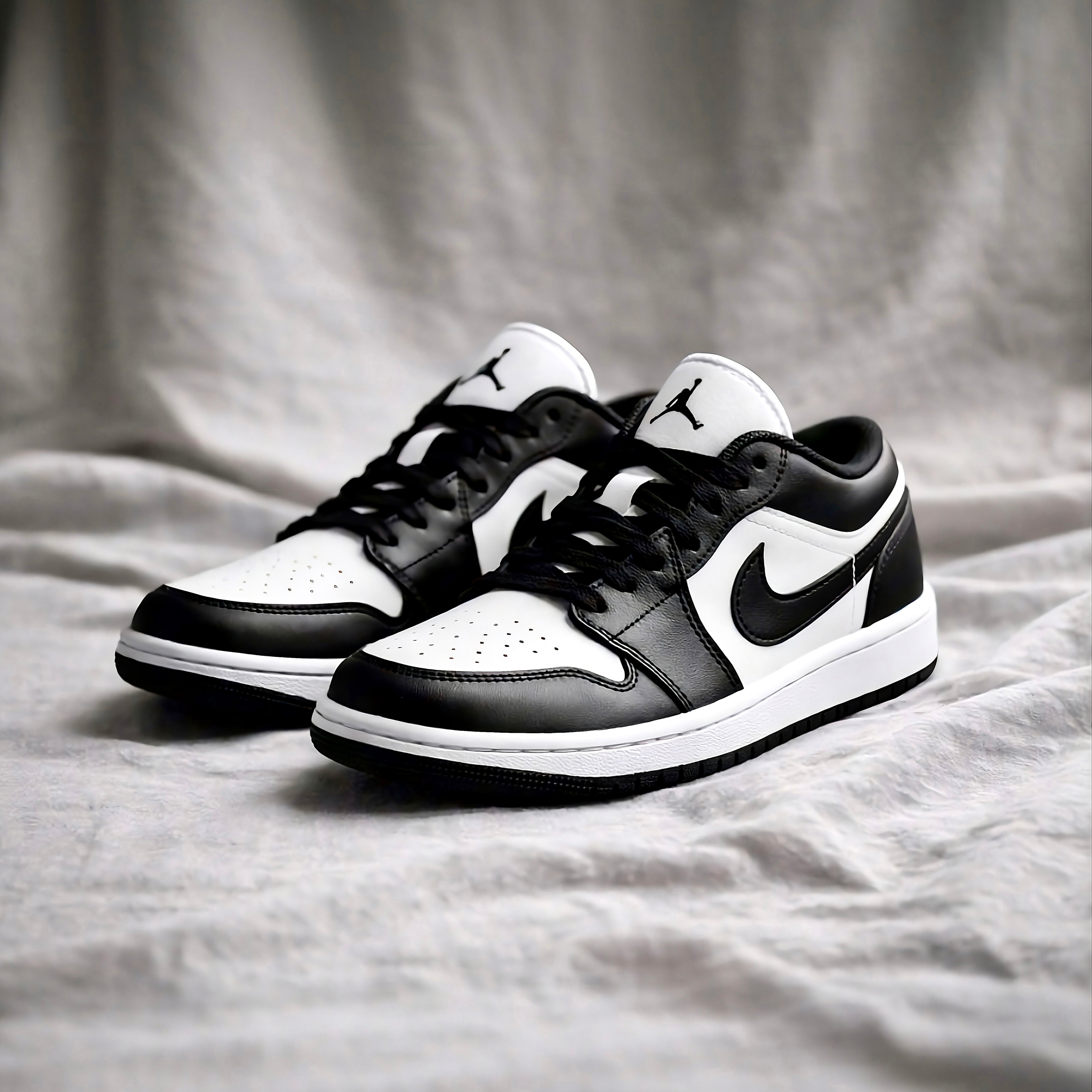Air Jordan 1 side rear view featuring branding and AJ1 logo 
