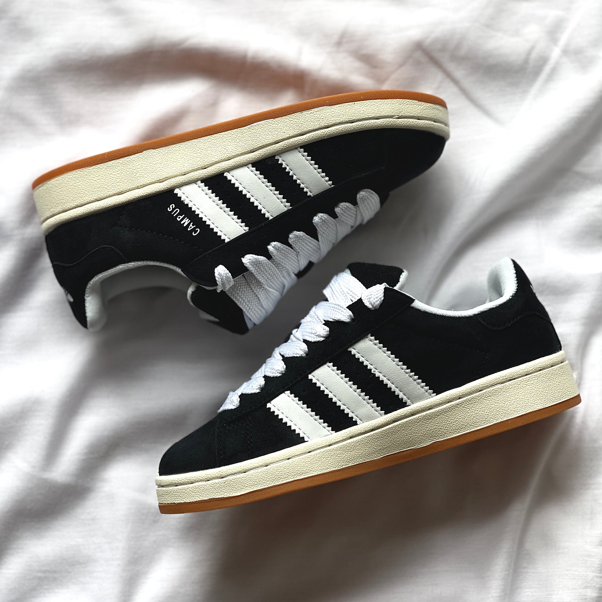 adidas Campus black side profile sneaker