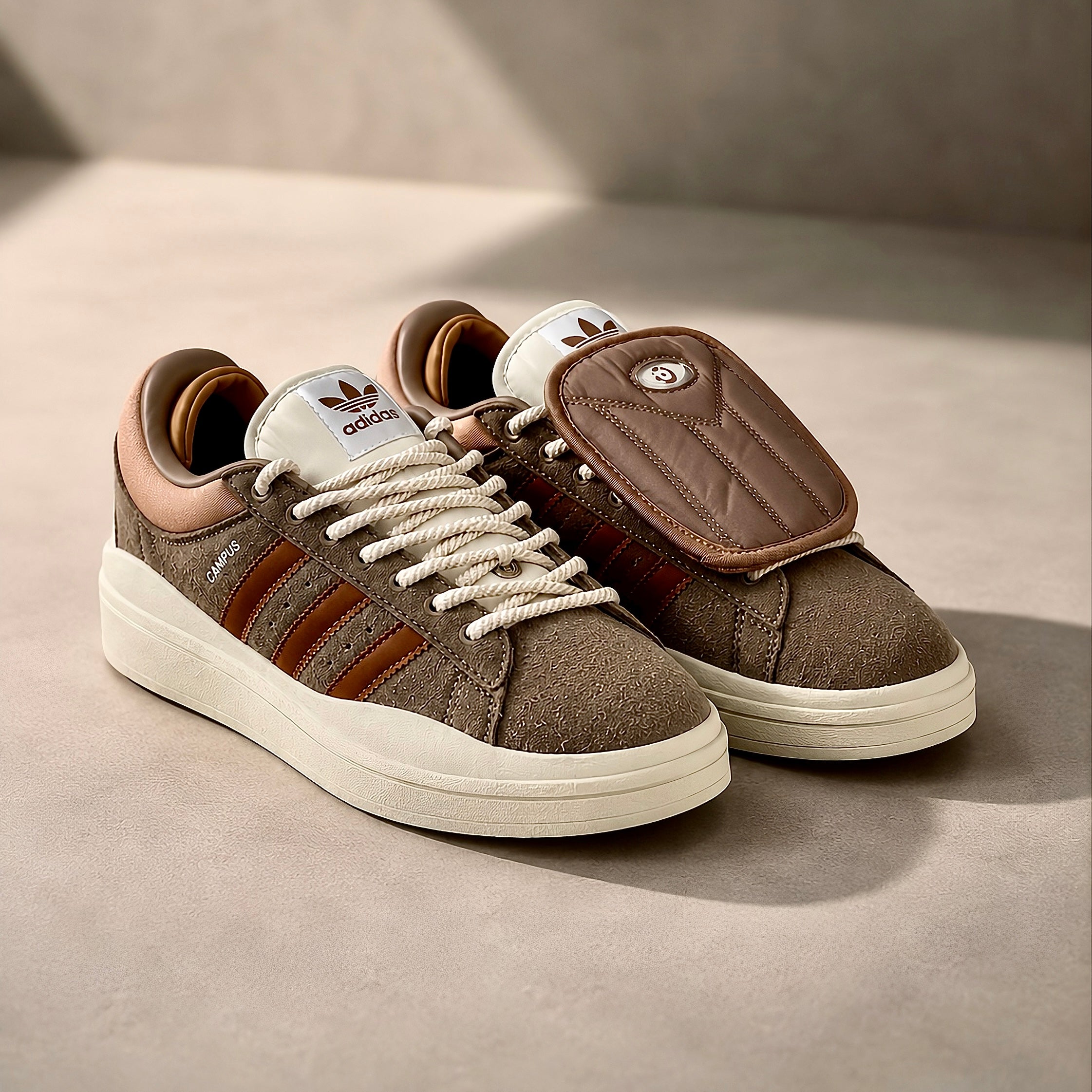 Bad Bunny x adidas Campus Chalky Brown side profile
