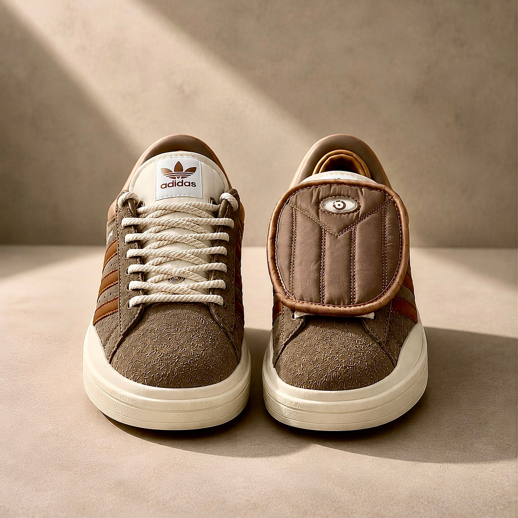 Bad Bunny adidas Campus Chalky Brown front angle view