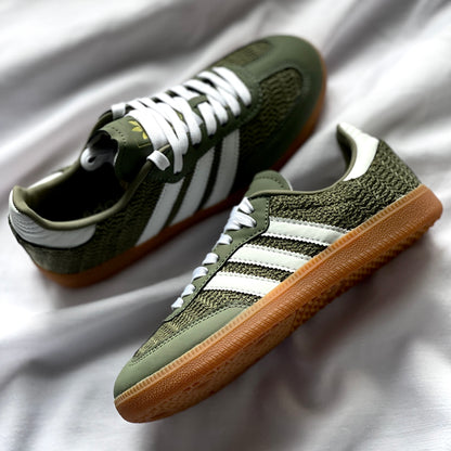 Adidas Samba Knit Pack Orbit Green side profile
