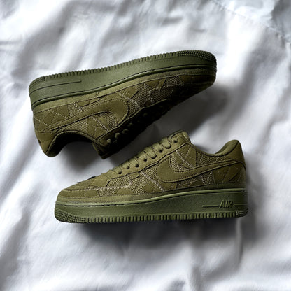 Side angle of Billie Eilish x Nike Air Force 1 Low Sequoia