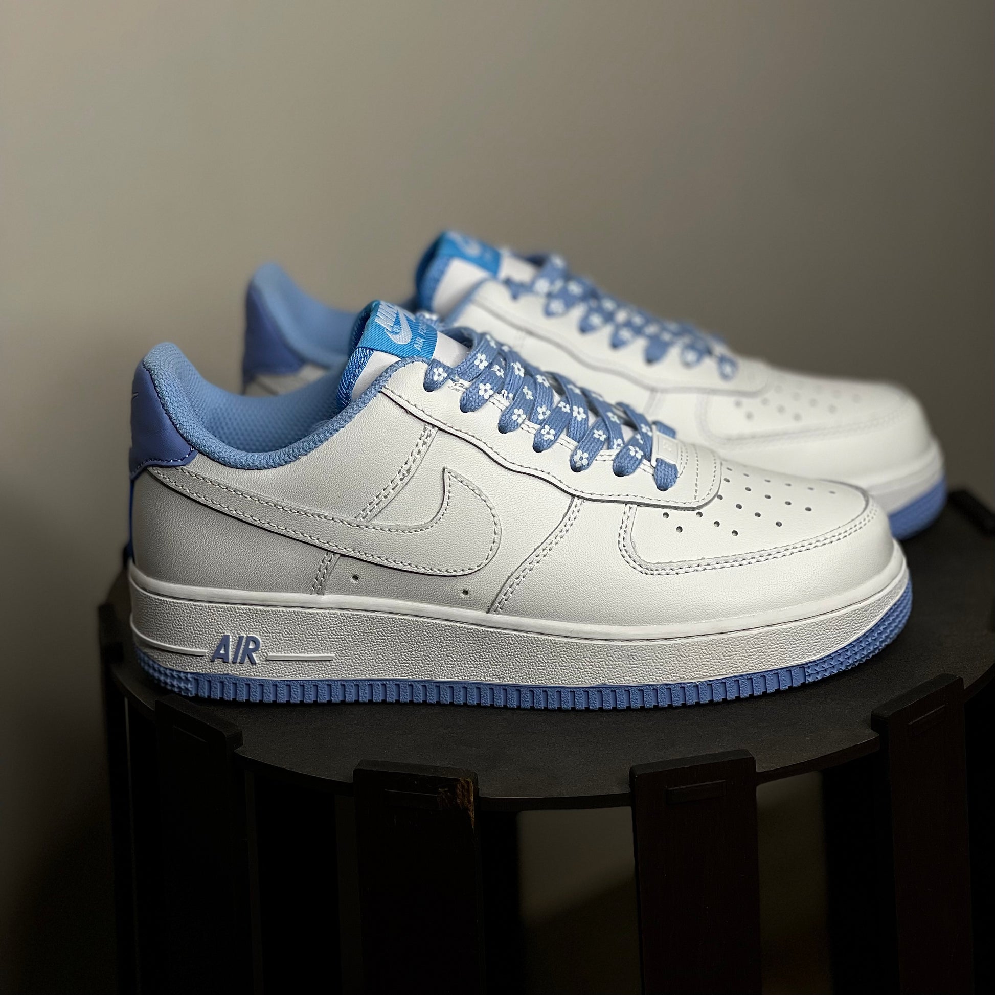 Nike Air Force 1 Low Psychic Blue sneaker side profile on clean white background