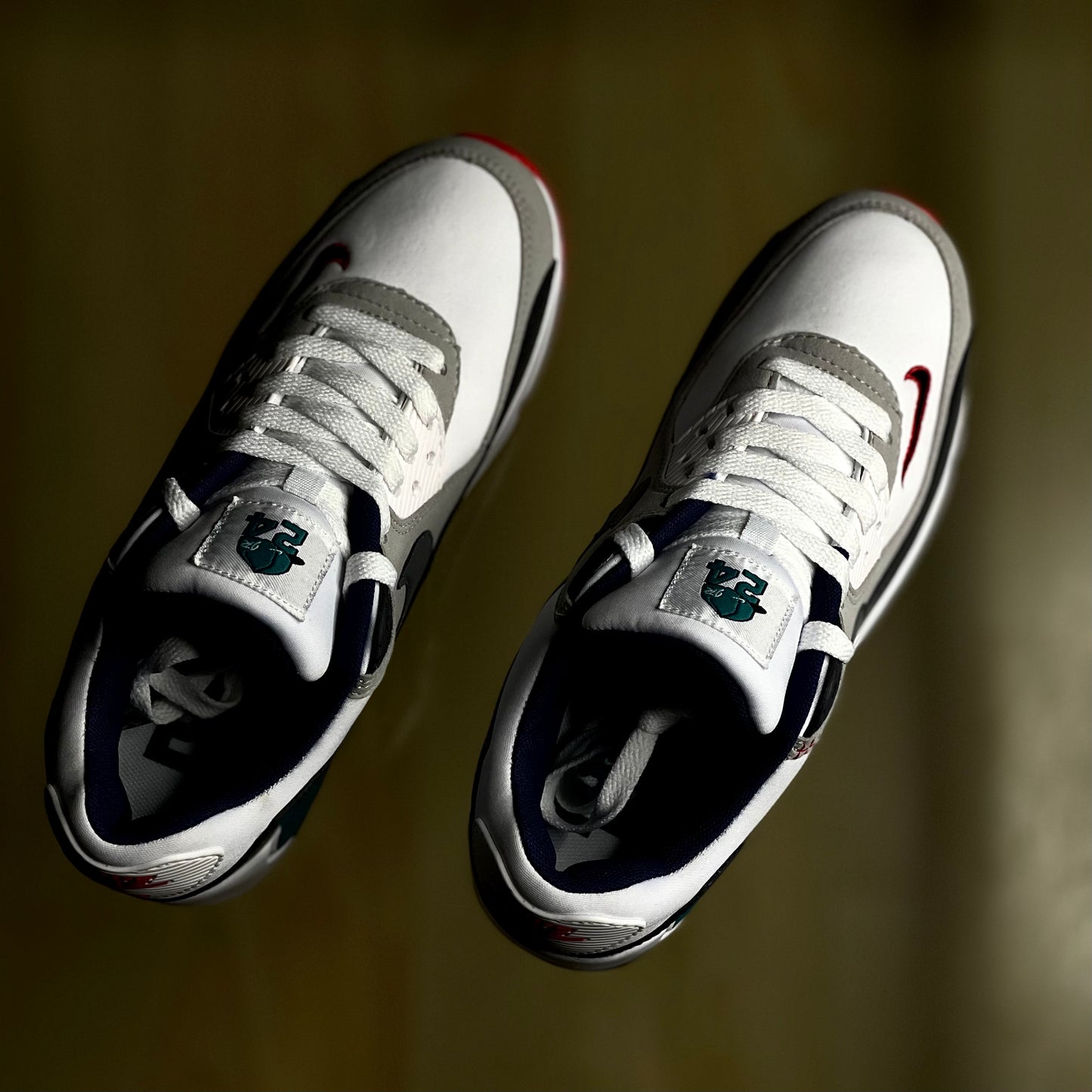 Top view of Nike Air Max 90 SE Running Club Deep Royal — vintage-inspired colorway with suede overlays and bold detailing