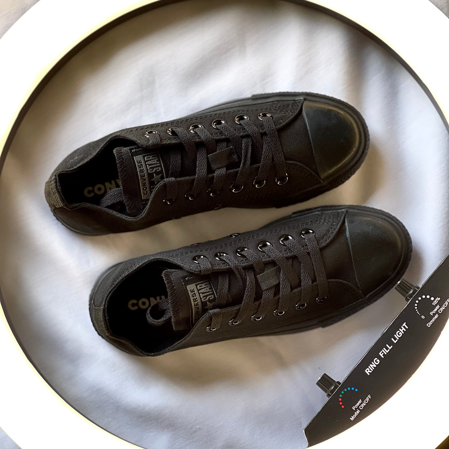 Top view of Chuck Taylor All Star Low Black Mono