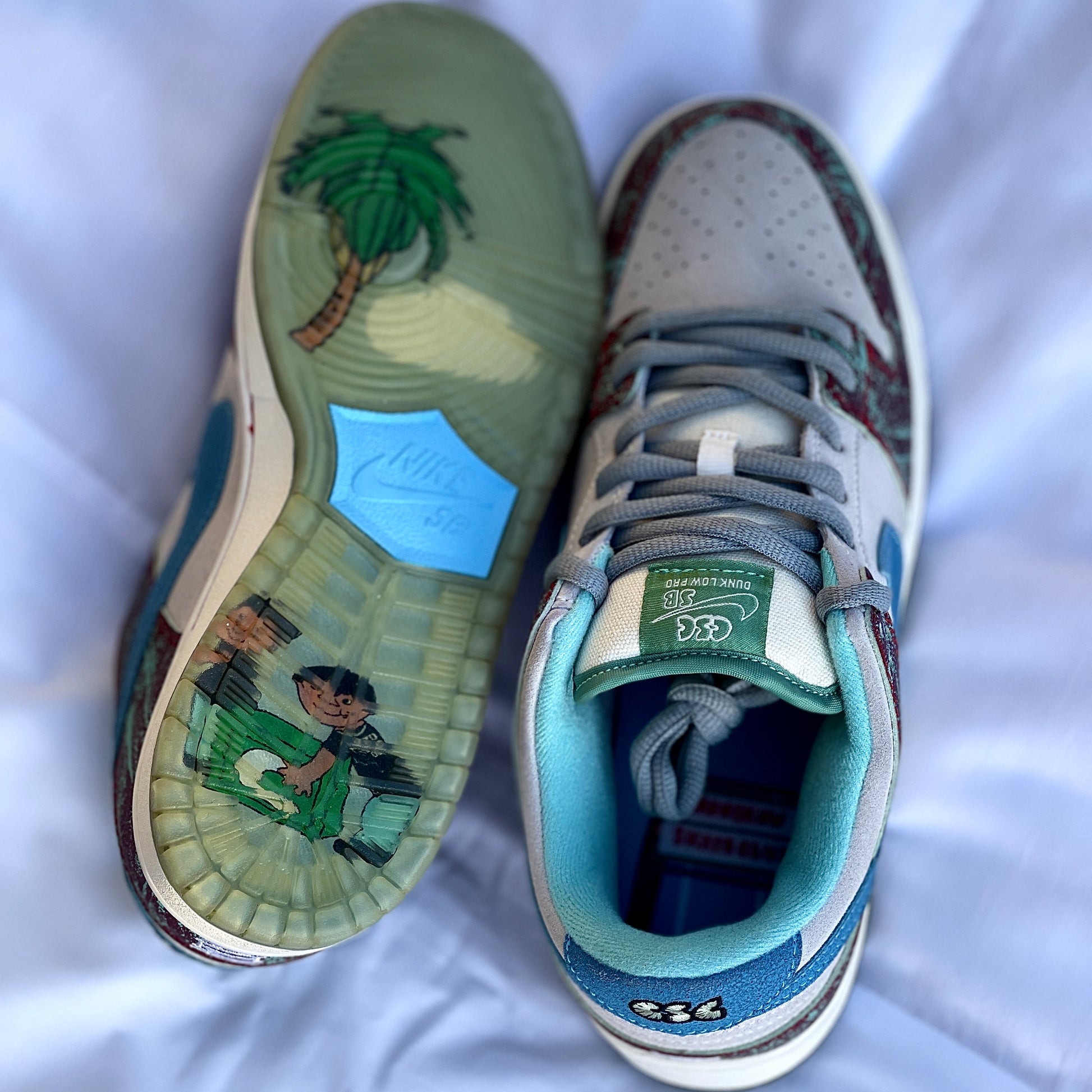 Outsole traction pattern on Nike Dunk Low SB Crenshaw Skate Club