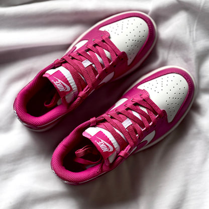 Top view of Nike Dunk Low Hot Fuchsia women’s sneaker