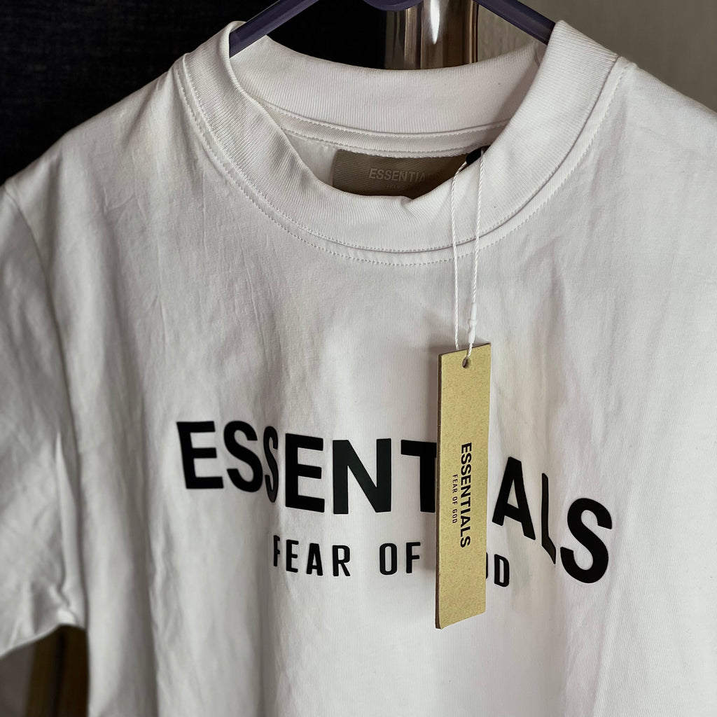 Close-up of Essentials Photo Series Tee White — high-quality cotton fabric with detailed graphic print