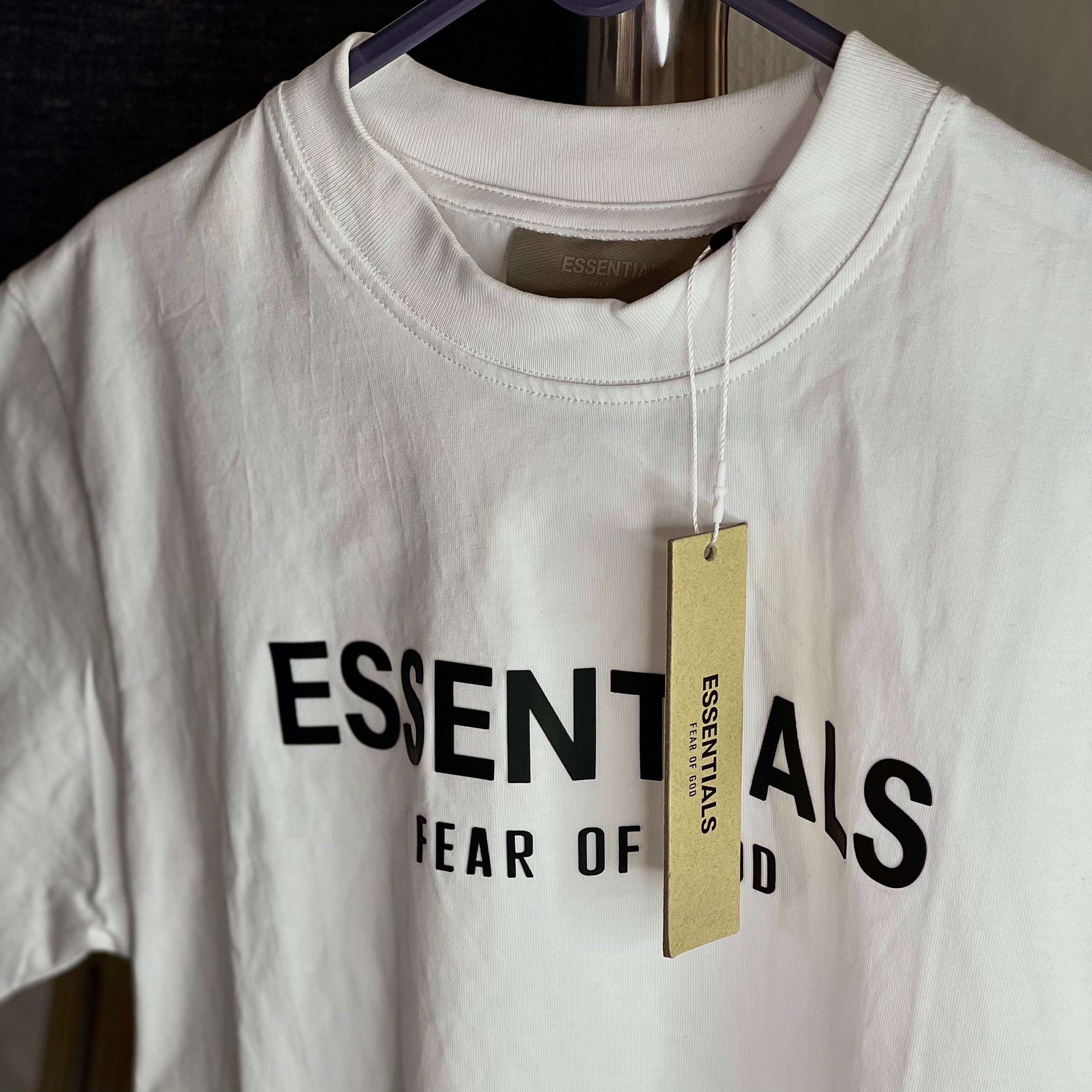 Close-up of Essentials Photo Series Tee White — high-quality cotton fabric with detailed graphic print