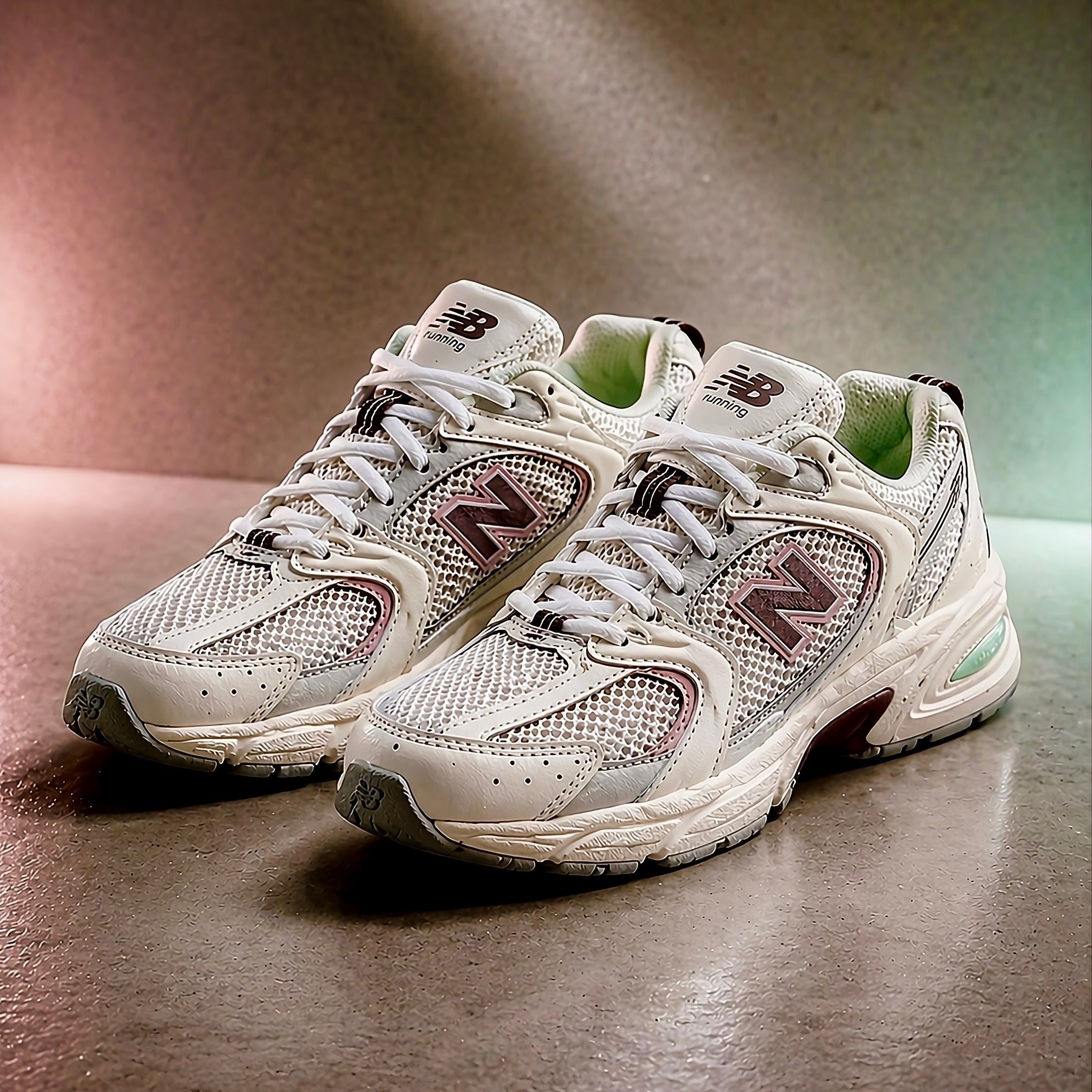 New Balance 530 Sea Salt Ice Wine side profile