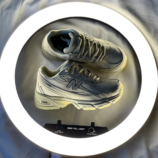 Side view of New Balance 740 ‘Lunar New Year’ leather and suede upper