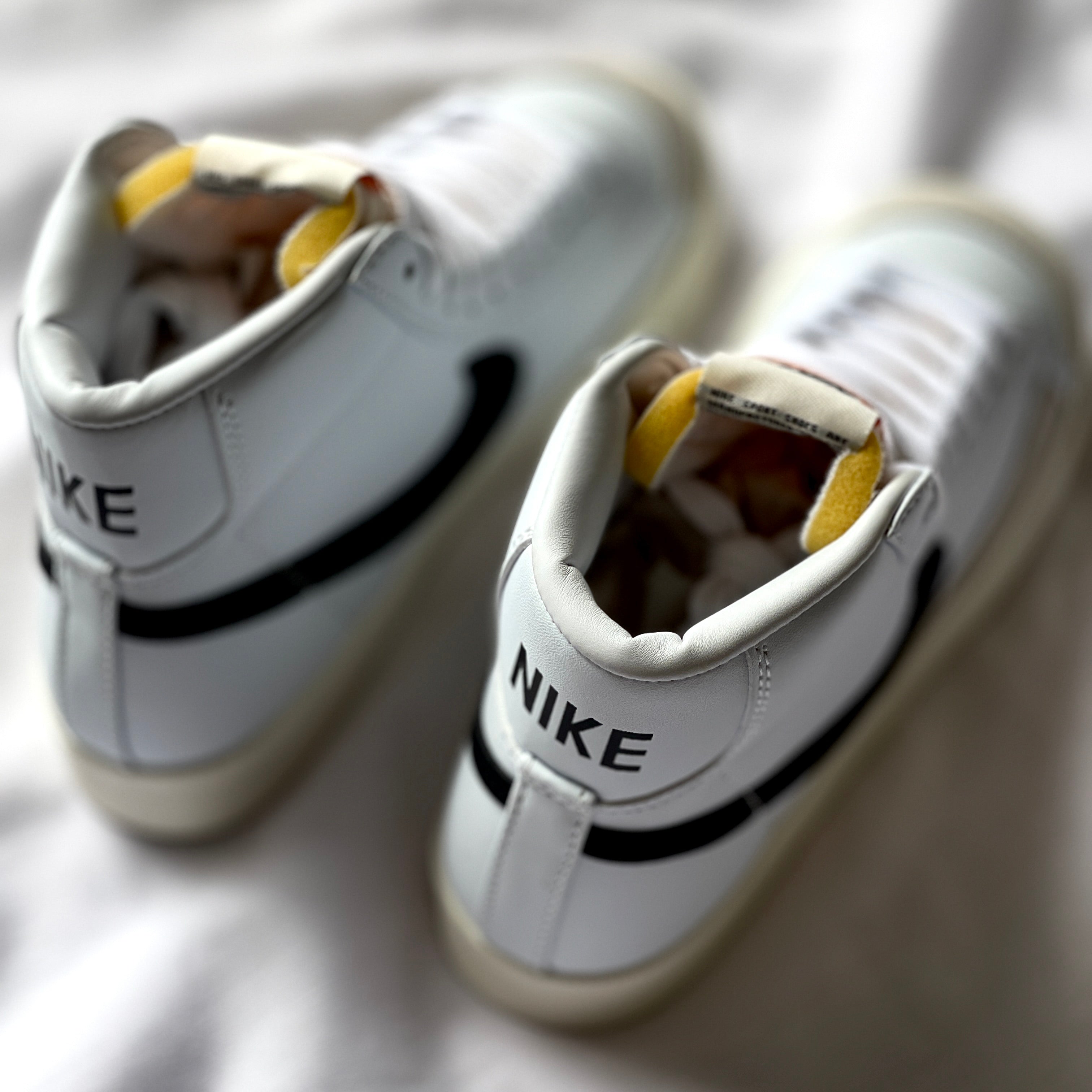 Heel branding detail on Nike Blazer Mid 77 Vintage