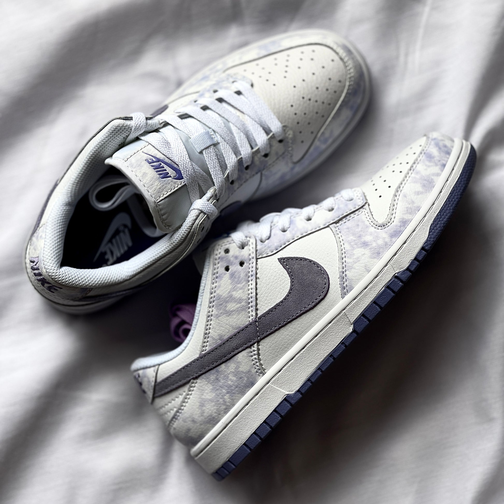 Top view of Nike Dunk Low Purple Pulse women’s sneaker