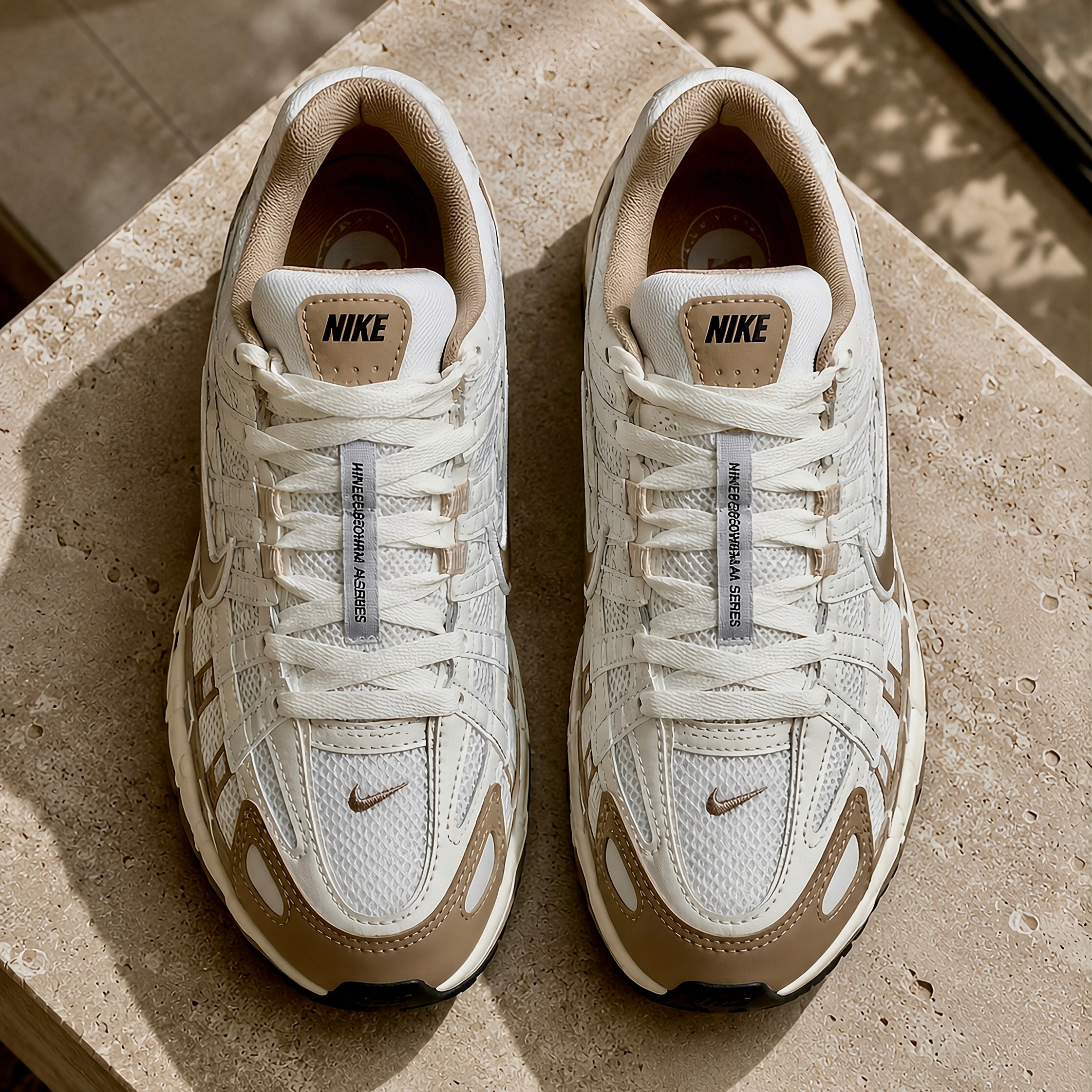 Nike P-6000 Hangul Day top angle displaying lace system, mesh layering, and structured upper design